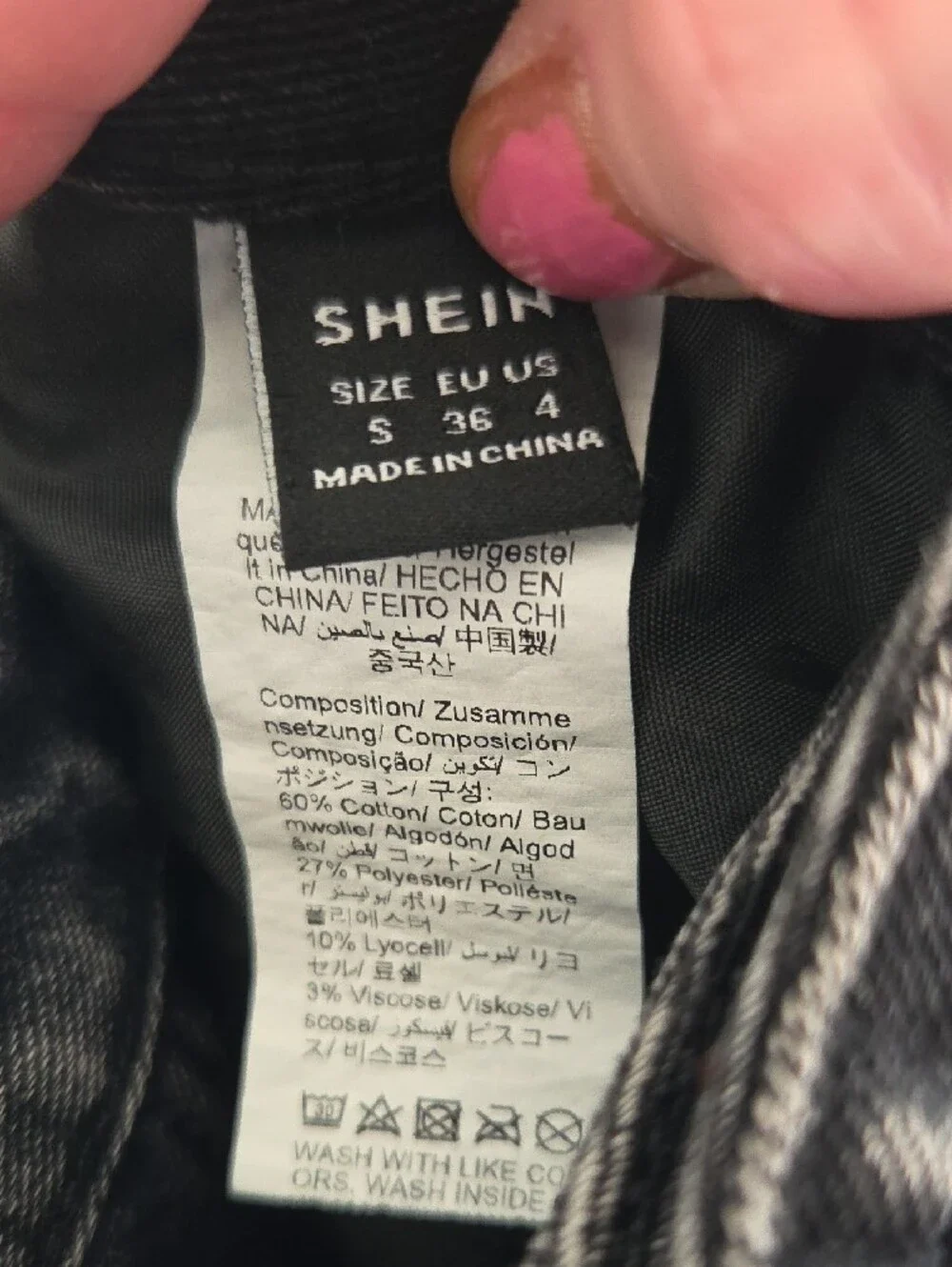 SHEIN Washed Black High-Rise Denim Shorts with Frayed Hem